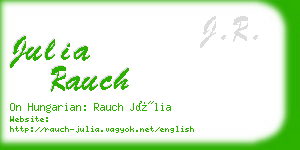 julia rauch business card